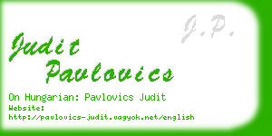 judit pavlovics business card